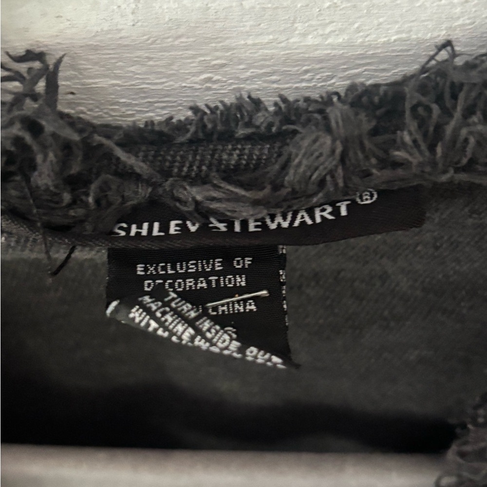 Ashley Stewart Black Distressed Denim Jacket in size 14/17. Great condition! - Picture 11 of 13